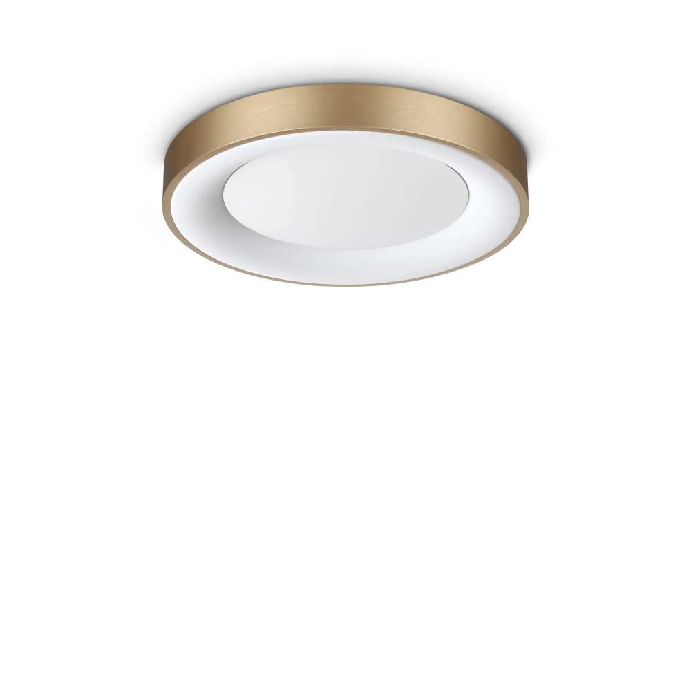 LED плафон Ideal Lux Planet PL D40 351773 20W 3000K Ø40 см месинг - основен изглед