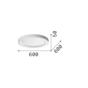 Размерна схема на Ideal Lux Planet 312378 - диаметър 60 см и височина 5 см
