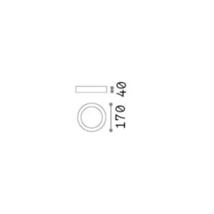 Ideal Lux Universal 321776 - схема с размери Размерна схема на Ideal Lux Universal 321776 - диаметър 17 см и височина 4 см