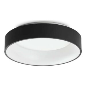 LED плафон Ideal Lux Ziggy PL D45 307206 30W 3000K Ø45 см черен - продуктова снимка