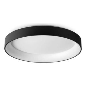 LED плафон Ideal Lux Ziggy PL D80 321615 62W 3000K Ø80 см черен - продуктова снимка