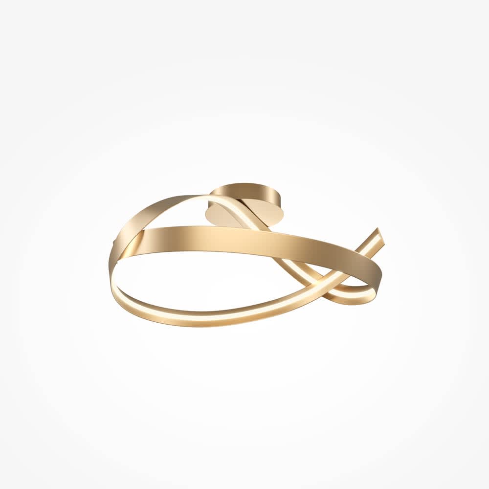 Преплетените извити профили в цвят месинг на Maytoni Plons MOD283CL-L34BS3K