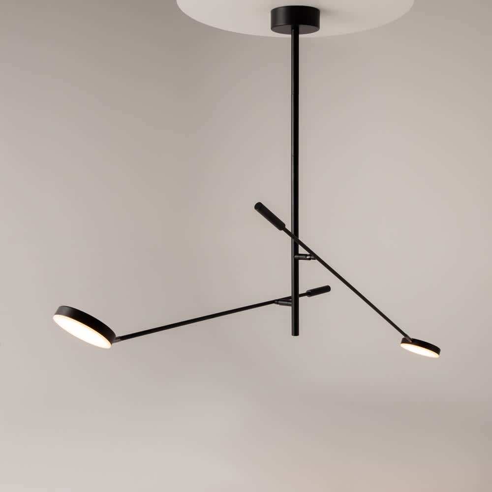 Maytoni Fad MOD070CL-L15B3K1 - черен полилей с две подвижни рамена