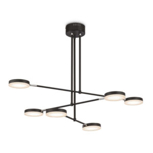 Maytoni Fad MOD070PL-L38B3K - черен полилей с шест светлинни диска