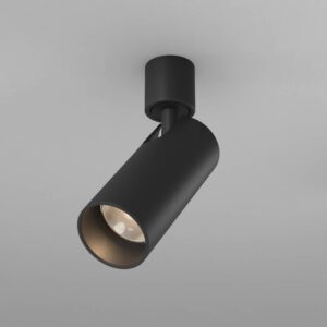 Насочваем LED спот Maytoni Focus LED C150CL-13W3K-B, черен, общ изглед на насочваемия спот с таванна основа