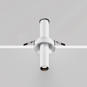Maytoni Focus T C140RS-L200-7W3K-W - изглед на изтеглянето и пружинния монтаж LED спот за вграждане Maytoni Focus T C140RS-L200-7W3K-W, бял, изглед на изтеглянето и пружинния монтаж