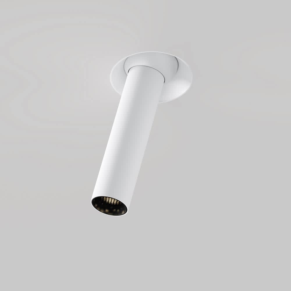 LED спот за вграждане Maytoni Focus T C140TRS-L200-7W3K-W, бял, изглед с допълнителен филтър тип пчелна пита