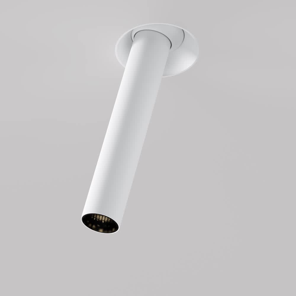 LED спот за вграждане Maytoni Focus T C140TRS-L300-7W3K-W, бял, изглед с допълнителен филтър тип пчелна пита