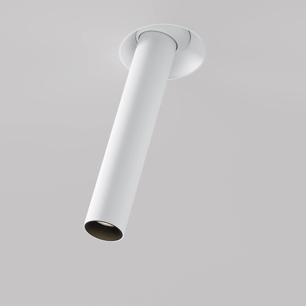 LED спот за вграждане Maytoni Focus T C140TRS-L300-7W3K-W, бял, общ изглед на дългия бял спот за вграждане