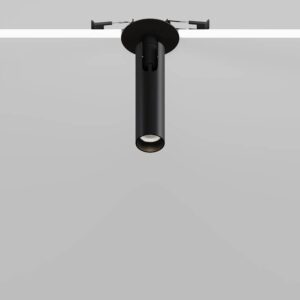 Maytoni Focus T C141RS-L125-6W3K-B - изглед на вграждането и пружинния монтаж LED спот за вграждане Maytoni Focus T C141RS-L125-6W3K-B, черен, изглед на вграждането и пружинния монтаж