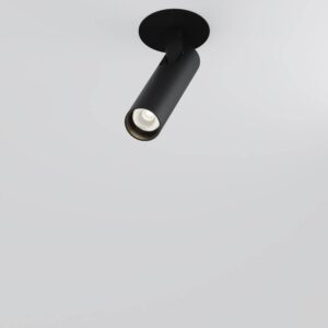 LED спот за вграждане Maytoni Focus T C141RS-L125-6W3K-B, черен, общ изглед на черния спот под наклон