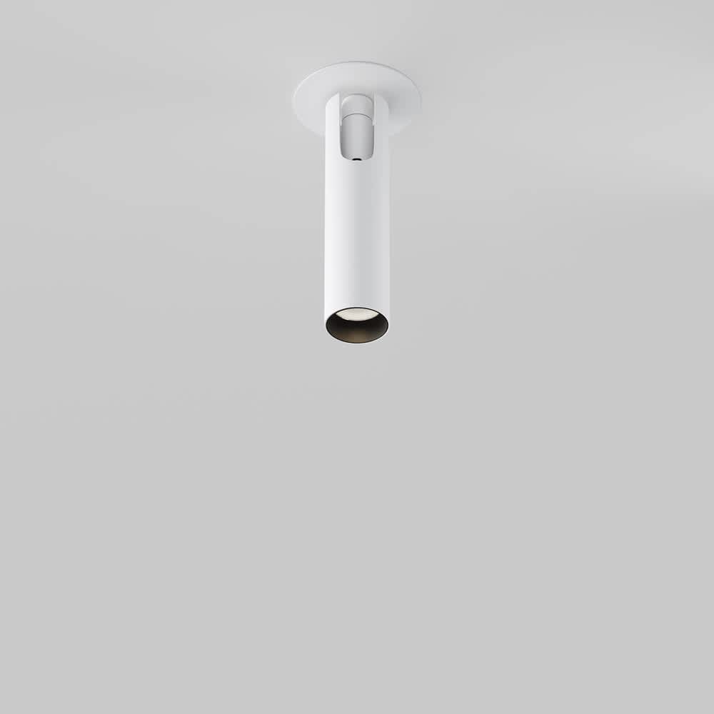 LED спот за вграждане Maytoni Focus T C141RS-L125-6W3K-W, бял, допълнителен изглед с вертикално насочен спот