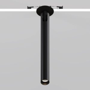 Maytoni Focus T C141RS-L300-6W3K-B - изглед на вграждането и пружинния монтаж LED спот за вграждане Maytoni Focus T C141RS-L300-6W3K-B, черен, изглед на вграждането и пружинния монтаж