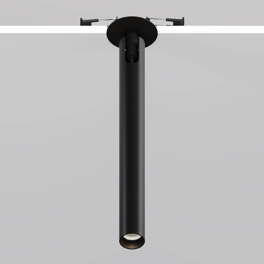 LED спот за вграждане Maytoni Focus T C141RS-L300-6W3K-B, черен, изглед на вграждането и пружинния монтаж