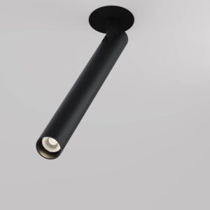 LED спот за вграждане Maytoni Focus T C141RS-L300-6W3K-B, черен, общ изглед на дългия черен спот под наклон