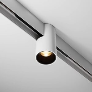 LED спот Maytoni Exility Alfa TR122-2-7W3K-W, бял, общ изглед върху релсата