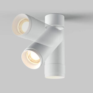 Maytoni Focus Zoom C055CL-L12W3K-Z-W - демонстрация на насочването LED спот за повърхностен монтаж Maytoni Focus Zoom C055CL-L12W3K-Z-W 12W 3000K Ø5,6 см бял - демонстрация на насочването