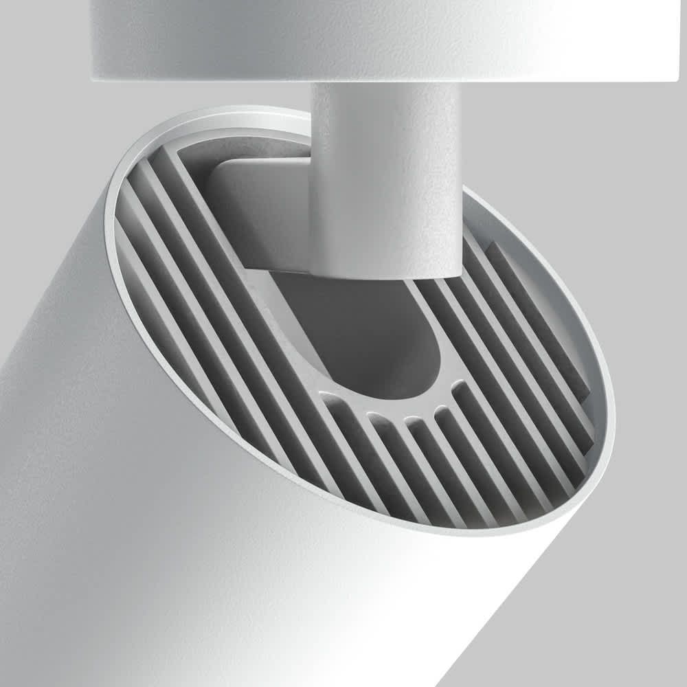 LED спот за повърхностен монтаж Maytoni Focus Zoom C055CL-L12W3K-Z-W 12W 3000K Ø5,6 см бял - заден изглед с охлаждащите ребра