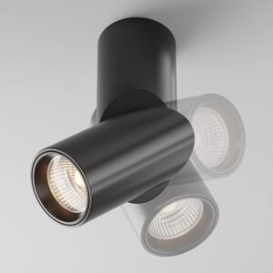 LED луна за вграждане Maytoni Dafne C027CL-L10B, черен, изглед на движението на спота