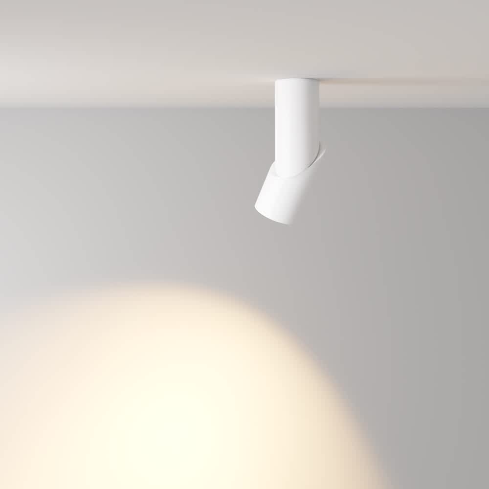 LED луна за вграждане Maytoni Dafne C027CL-L10W, бял, изглед на тавана и светлината