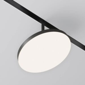 SMART LED лампа Maytoni Exility Plato TR131-4-15W-DS-B, черна, общ изглед върху релсата