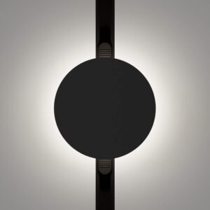 Maytoni Exility Relax TR107-4-5W-DS-B - изглед отпред с ореол SMART LED лампа с индиректна светлина Maytoni Exility Relax TR107-4-5W-DS-B, черна, изглед отпред с ореол