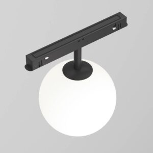 SMART LED лампа със стъклена сфера Maytoni Exility Luna TR038-4-5W3K-WW-DS-1, с черен адаптер, сфера и магнитен адаптер