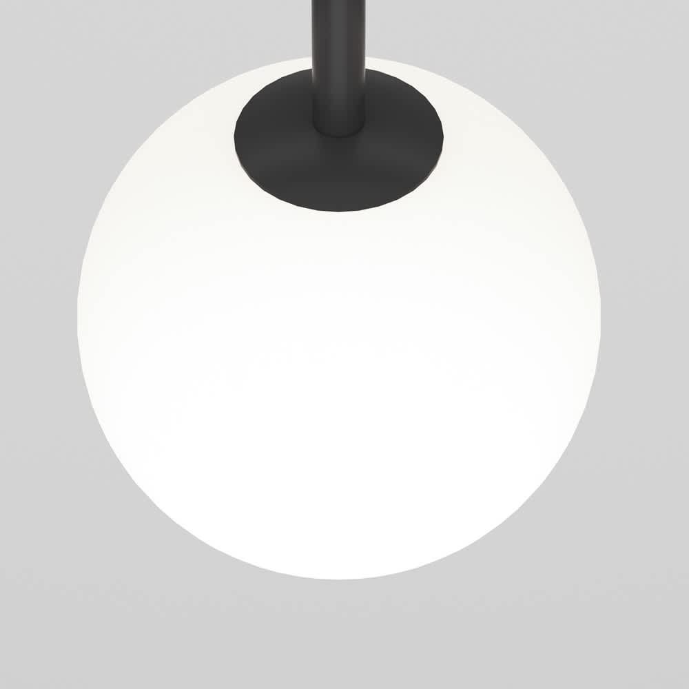 SMART LED лампа със стъклена сфера Maytoni Exility Luna TR038-4-5W3K-WW-DS-1, с черен адаптер, детайл на стъклената сфера