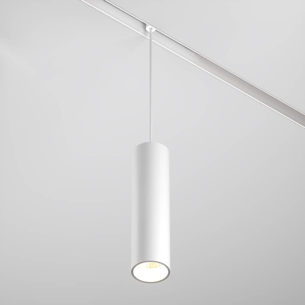 SMART LED пендел Maytoni Exility Focus LED TR041-4-12W3K-M-DS-W, бял, общ изглед върху релсата