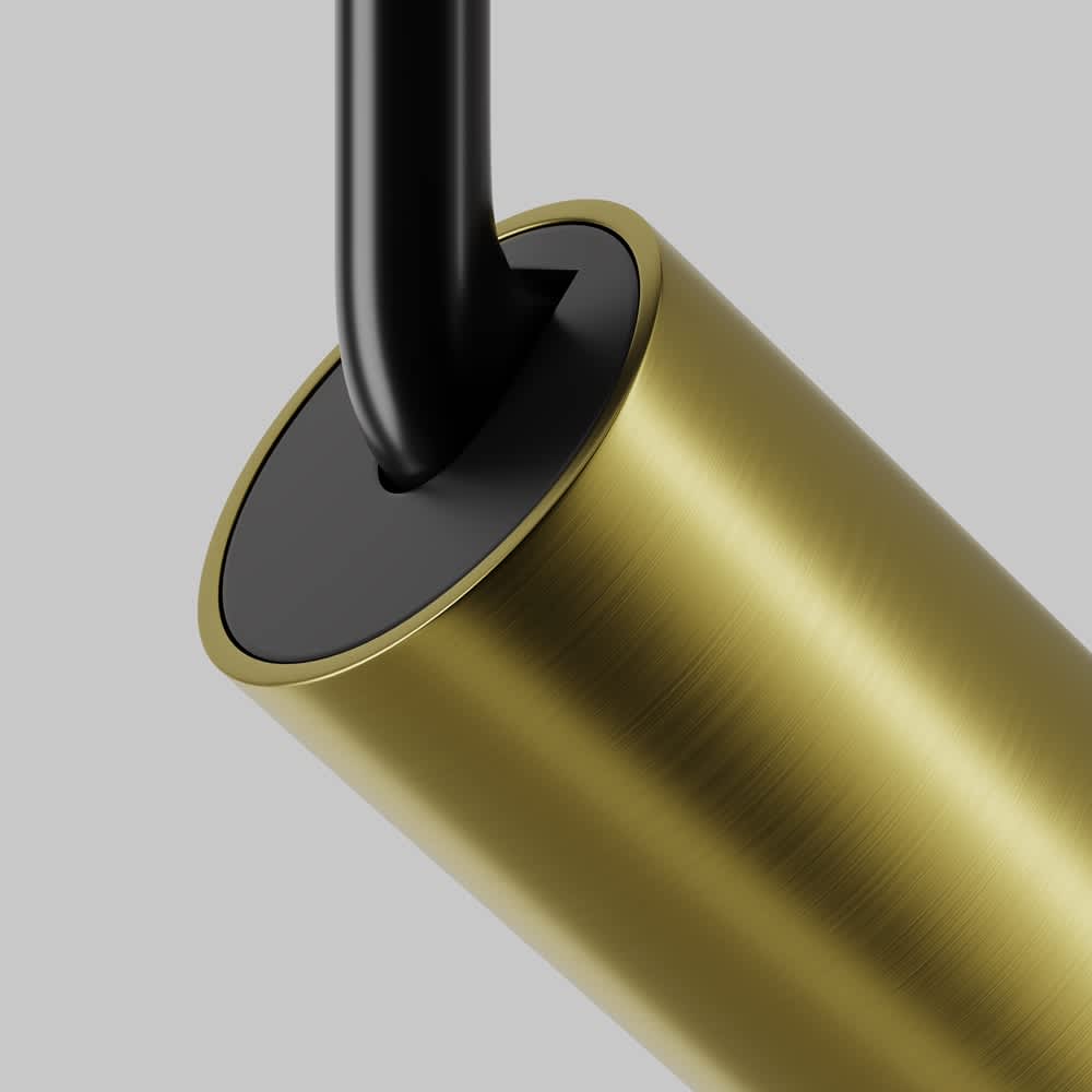 SMART LED прожектор Maytoni Exility Focus LED TR032-4-12W3K-M-DS-BBS, в месингов цвят, детайл на тялото и стойката