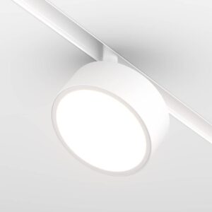 SMART LED прожектор Maytoni Exility Rado TR040-4-18W3K-DS-W, бял, общ изглед върху релсата