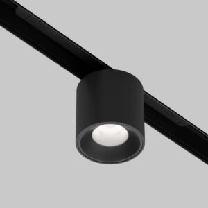 SMART LED спот Maytoni Exility Alfa S TR132-4-7W-DS-B, черен, общ изглед върху релсата