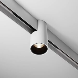 SMART LED спот Maytoni Exility Alfa TR122-4-7W-DS-W, бял, общ изглед върху релсата