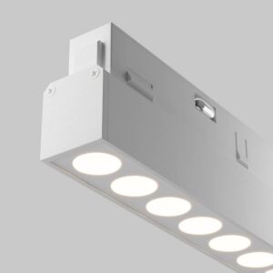 Maytoni Exility Points TR031-4-12W3K-S-DS-W - детайл на лещите SMART линеен LED прожектор Maytoni Exility Points TR031-4-12W3K-S-DS-W, бял, детайл на лещите