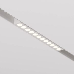 SMART линеен LED прожектор Maytoni Exility Points TR031-4-12W3K-S-DS-W, бял, изглед върху релсата