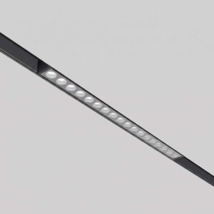 SMART линеен LED прожектор Maytoni Exility Points TR031-4-18W3K-S-DS-B, черен, общ изглед върху релсата