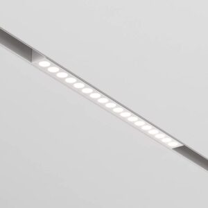 SMART линеен LED прожектор Maytoni Exility Points TR031-4-18W3K-S-DS-W, бял, общ изглед върху релсата