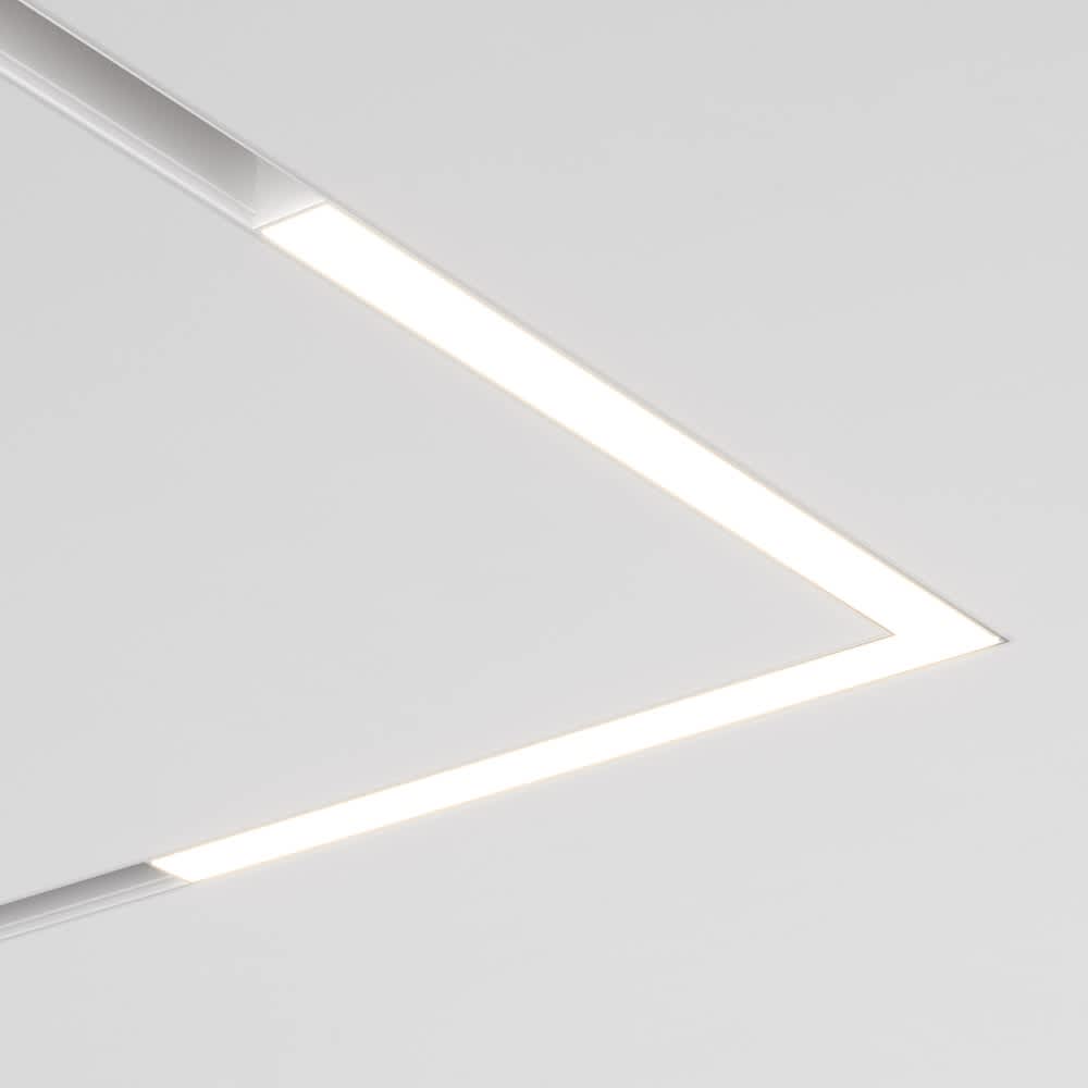SMART ъглова LED лампа Maytoni Exility Basis Angle TR042-4-24W3K-WW-DS-W, бяла, светеща ъглова лампа в релсата