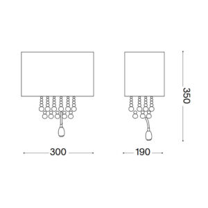 Аплик Ideal Lux Opera AP3 068268 E14 и LED бял