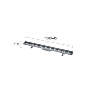 Фасаден LED прожектор Viokef MARVEL 4187200-P 36W 3139lm 3000K IP66 1 м