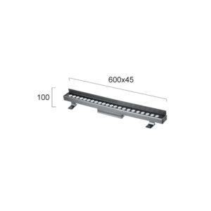Фасаден LED прожектор Viokef MARVEL 4187300-P 13W 1039lm 3000K IP66 60см