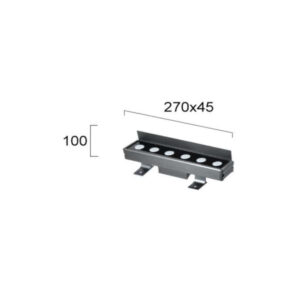 Фасаден LED прожектор Viokef MARVEL 4187400-P 7W 612lm 3000K IP66 27см