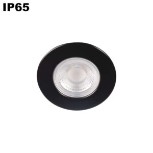 Черна LED луна за баня Kanlux FIZU PRO 38269 за вграждане, 5,5W, 480 lm, IP65, CCT 3000K 4000K 6500K