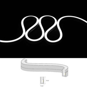 Бял LED неон Bergmen Neon Flex HS 6500K, 24V DC, 14W/m, IP67, ролка 5 метра