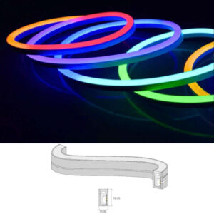 RGB LED неон Bergmen Neon Flex HS, 24V DC, 14W/m, IP67, ролка до 5 метра