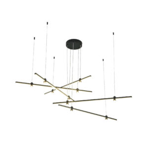 LED пендел ACA Lighting MAST KY011EC46QBK, 50 W, 2000 lm, пясъчно черен алуминий и силикон, CCT 2800–4000 K