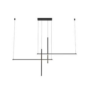 LED пендел ACA Lighting Chiara OKN9600B36, черен, 36 W, 1700 lm, топла светлина 3000 K