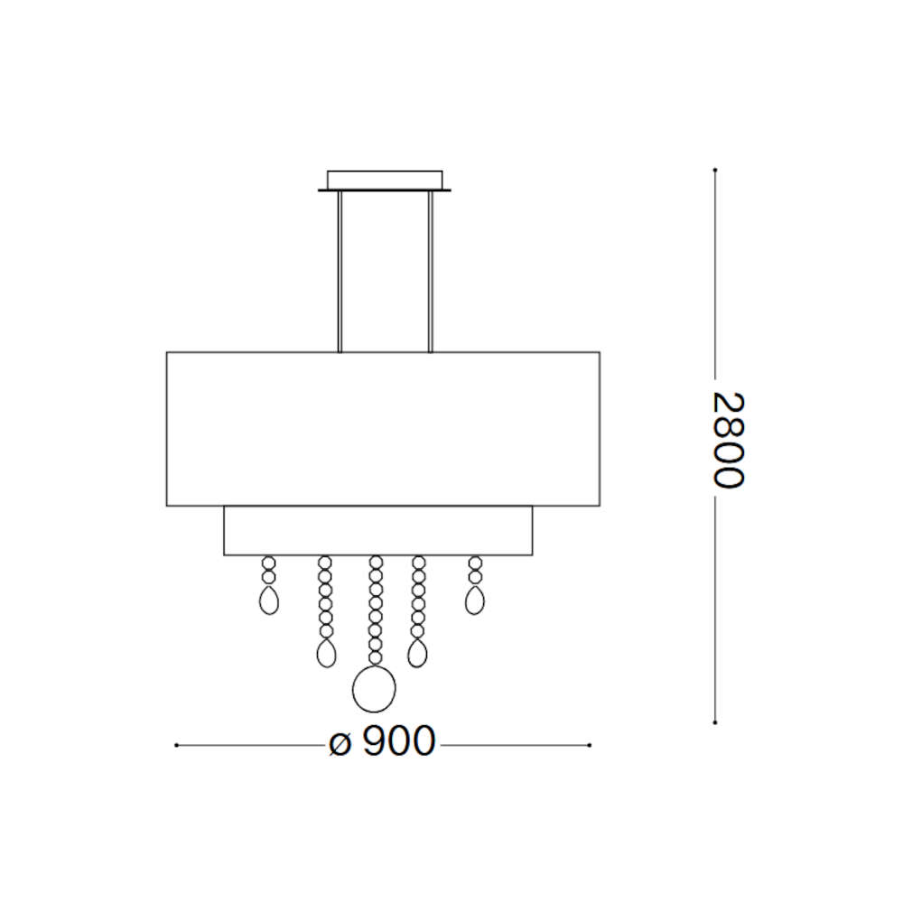Полилей Ideal Lux Opera SP10 165011 10хE27 бял - Image 4