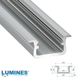 LED профил за вграждане анодизиран алуминий LUMINES Lighting B 10-0024-30 3 метра