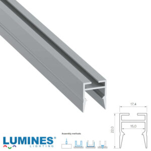 Алуминиев LED профил Lumines Lighting SLIMO 10-1174-10, сребрист анодизиран, 1 м за линейно LED осветление